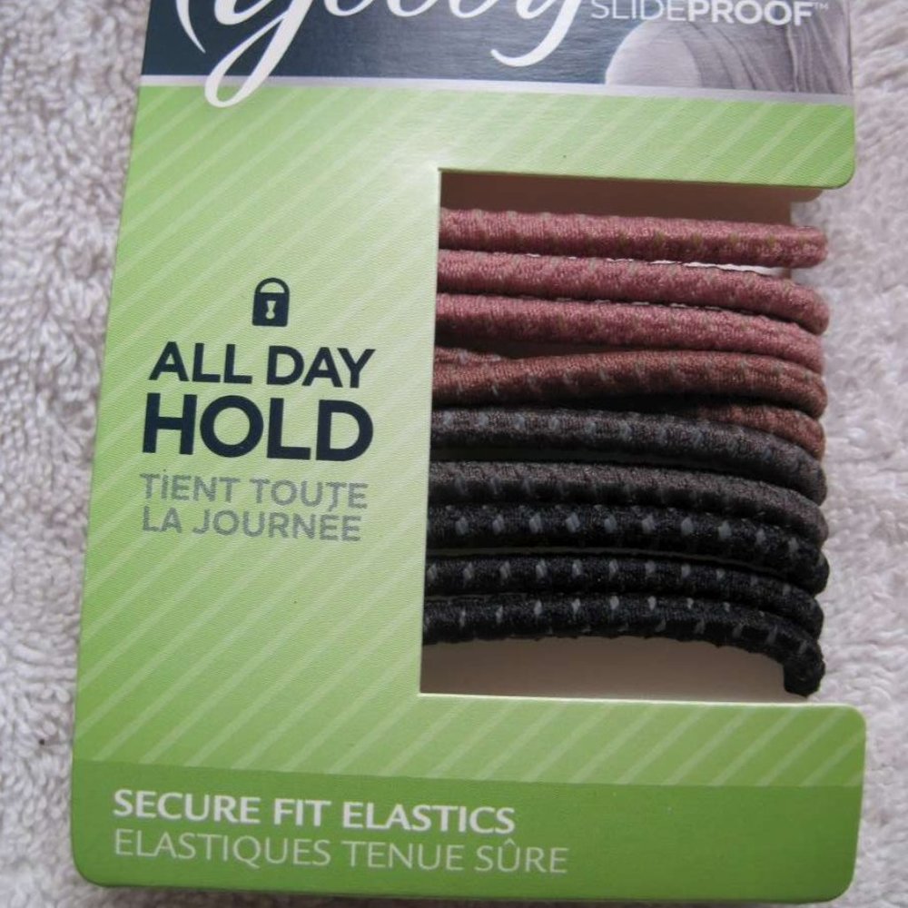 10 Colored 2013 Goody Ouchless Stay Put Ponytailer Hair Bands No Metal Elastics